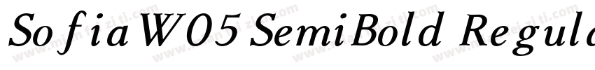 SofiaW05 SemiBold Regular字体转换